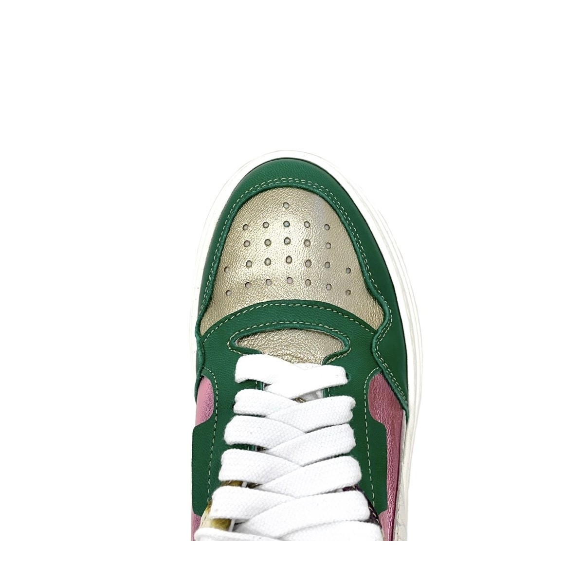 Sneakers platform verde rosa