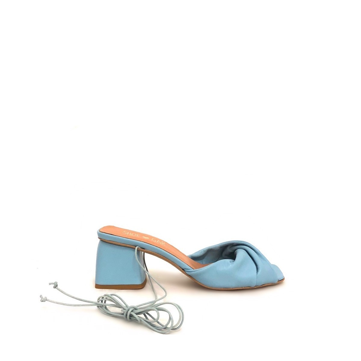 Sandali con lacci azzurri